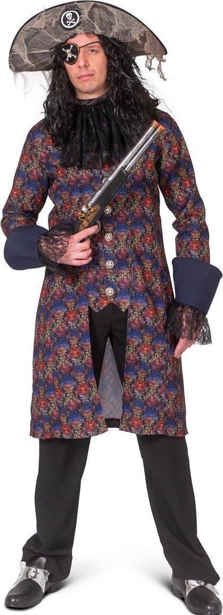 Piraat & Viking Kostuum | Baroque Doodskop Jas Piraat Edward Man | Maat 52-54 | Halloween | Verkleedkleding